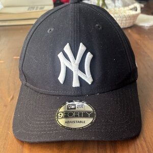 New Era Black 9FORTY Cap with White Logo